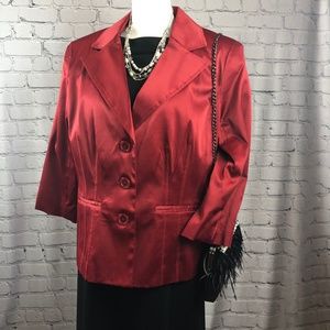 dressbarn Satin Jacket Size L